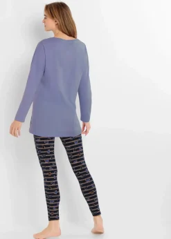 Damen bonprix Wäsche·Nachtwäsche|Nachtwäsche|Pyjama mit Leggings