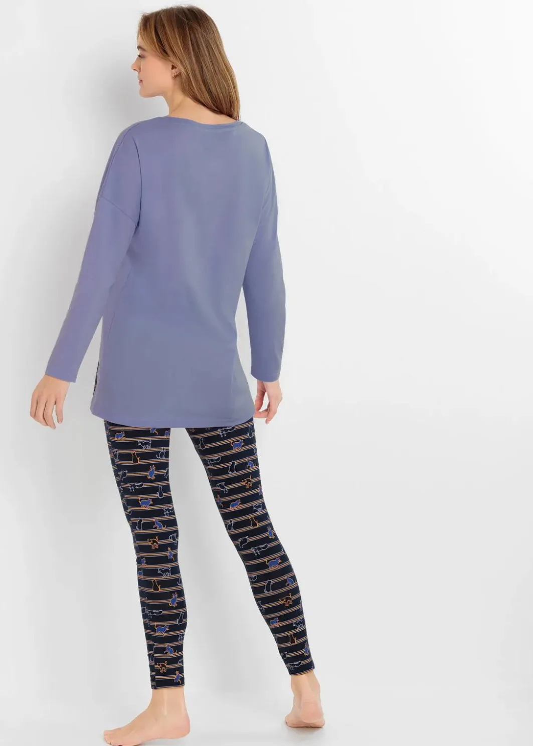 Damen bonprix Wäsche·Nachtwäsche|Nachtwäsche|Pyjama mit Leggings