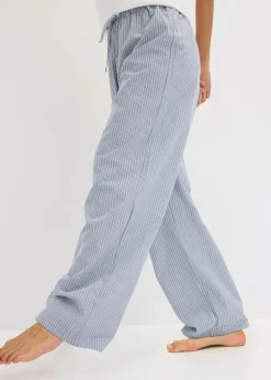 Damen bonprix Wäsche·Nachtwäsche|Nachtwäsche|Pyjama mit Ripp Top und gewebter Hose