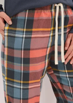 Damen bonprix Wäsche·Nachtwäsche|Nachtwäsche|Pyjama mit Rippshirt und Flanellhose aus Glitzergarn