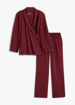 Outlet Pyjama mit Schalkragen Damen Wäsche·Nachtwäsche|Nachtwäsche