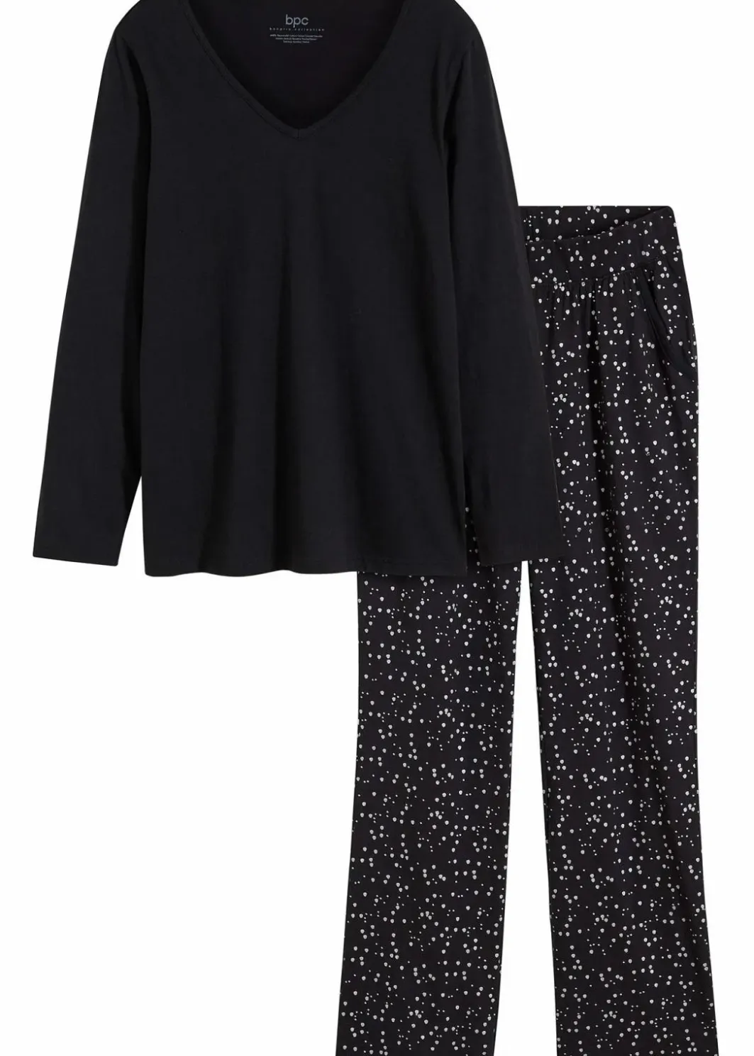 Damen bonprix Wäsche·Nachtwäsche|Nachtwäsche|Pyjama mit schimmerndem Druck