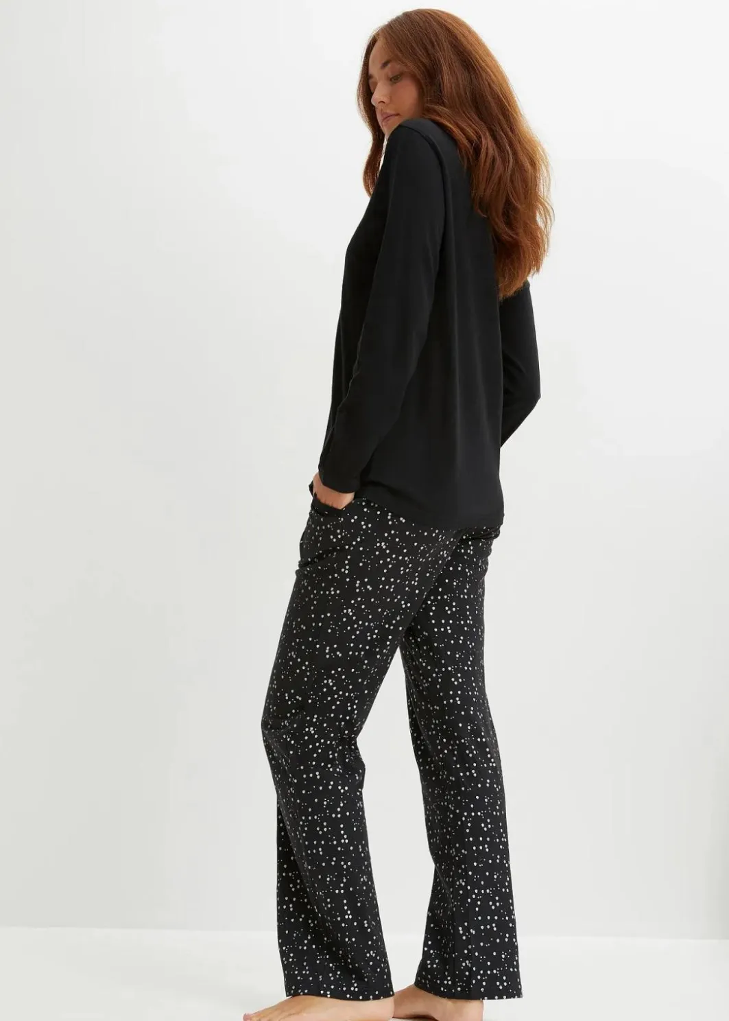 Damen bonprix Wäsche·Nachtwäsche|Nachtwäsche|Pyjama mit schimmerndem Druck