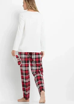 Damen bonprix Wäsche·Nachtwäsche|Nachhaltigere Materialien|Pyjama mit Schlafmaske