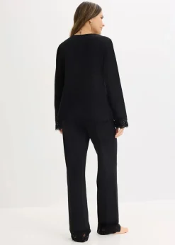 Online Pyjama mit Spitzenbesatz Damen Wäsche·Nachtwäsche|Nachtwäsche