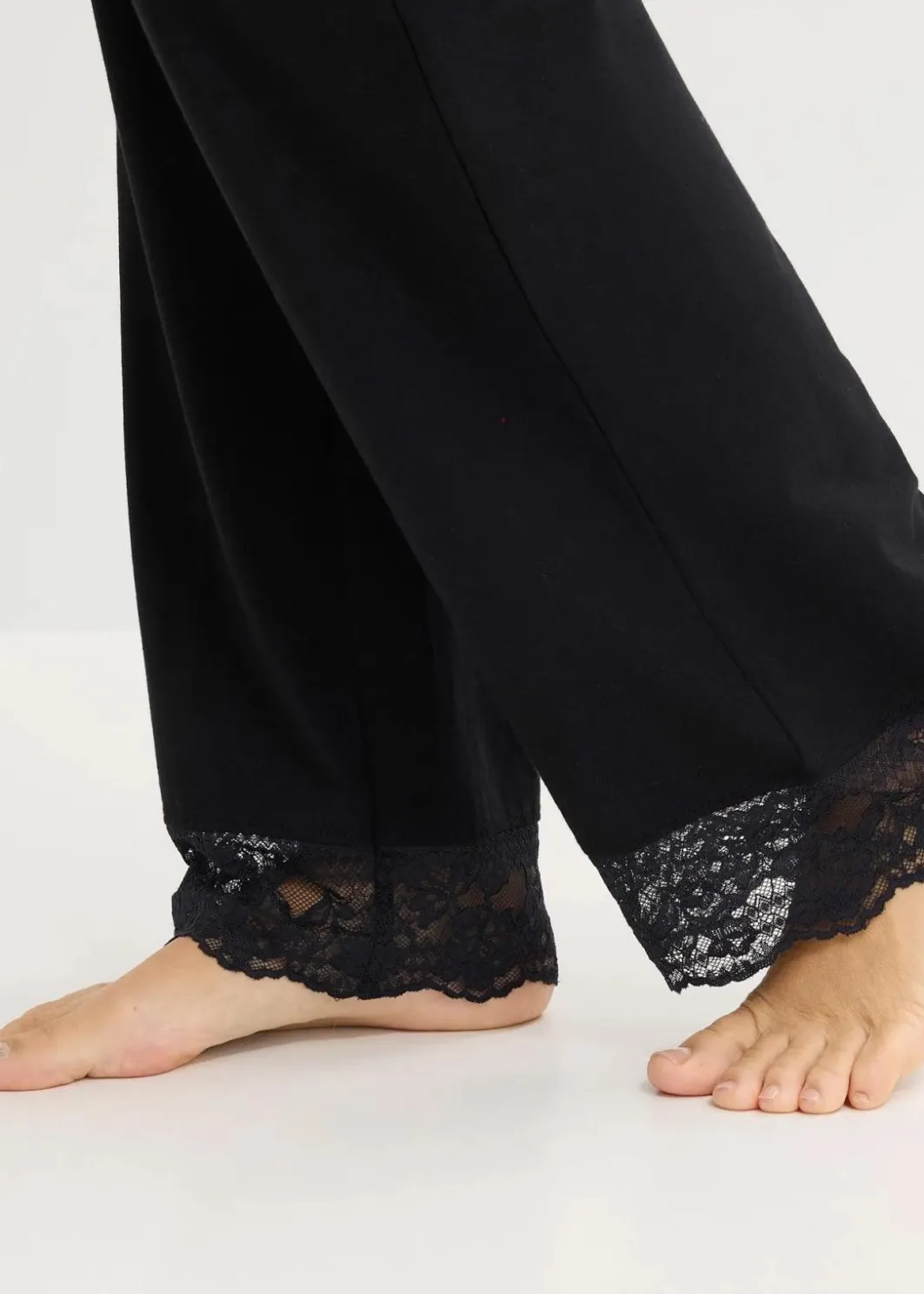Online Pyjama mit Spitzenbesatz Damen Wäsche·Nachtwäsche|Nachtwäsche