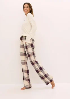Damen bonprix Wäsche·Nachtwäsche|Nachtwäsche|Pyjama mit weicher Webhose und Geschenktasche