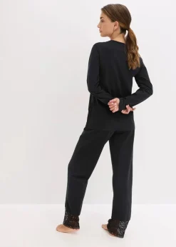 Damen bonprix Wäsche·Nachtwäsche|Nachtwäsche|Pyjama mit zarter Spitze