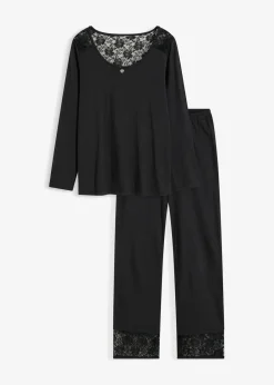 Hot Pyjama mit zarter Spitze Damen Wäsche·Nachtwäsche