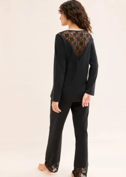 Hot Pyjama mit zarter Spitze Damen Wäsche·Nachtwäsche