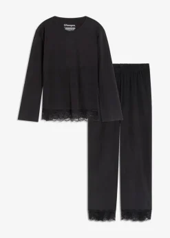 Outlet Pyjama mit zarter Spitze Damen Wäsche·Nachtwäsche|Nachtwäsche