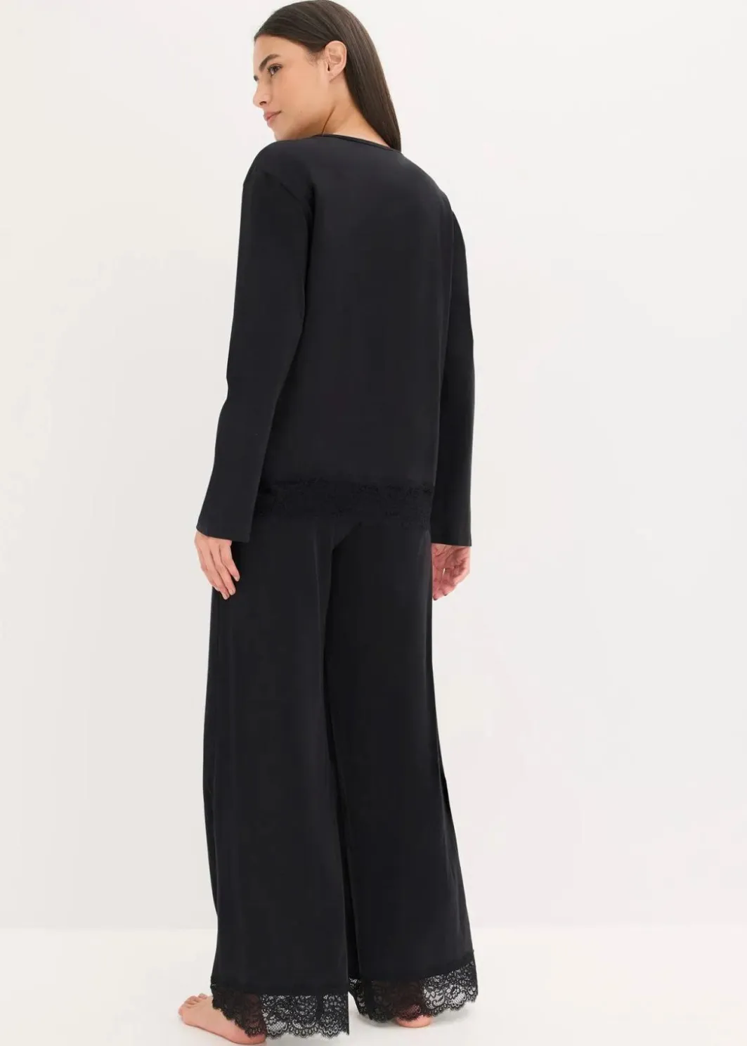 Outlet Pyjama mit zarter Spitze Damen Wäsche·Nachtwäsche|Nachtwäsche