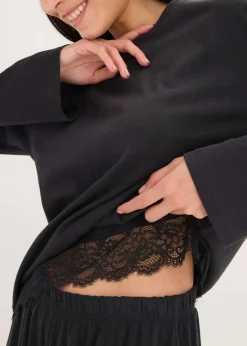 Outlet Pyjama mit zarter Spitze Damen Wäsche·Nachtwäsche|Nachtwäsche