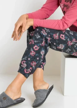 Damen bonprix Wäsche·Nachtwäsche|Nachhaltigere Materialien|Pyjama aus reiner Bio-Baumwolle