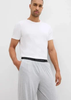 New Pyjamahose aus reiner Baumwolle (2er Pack) Herren Pyjamas|Große Größen