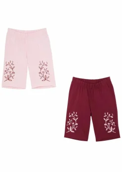 Outlet Radlerhose mit Bio-Baumnwolle (2er Pack) Kinder Mädchen 9-16 Jahre·Mehrfachpacks|Mädchen 2-8 Jahre·Nachhaltigere Materialien
