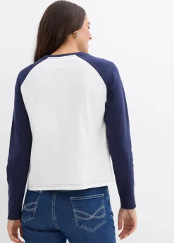 Damen bonprix Shirts & Tops|Nachhaltigere Materialien|Raglanshirt aus reiner Bio-Baumwolle