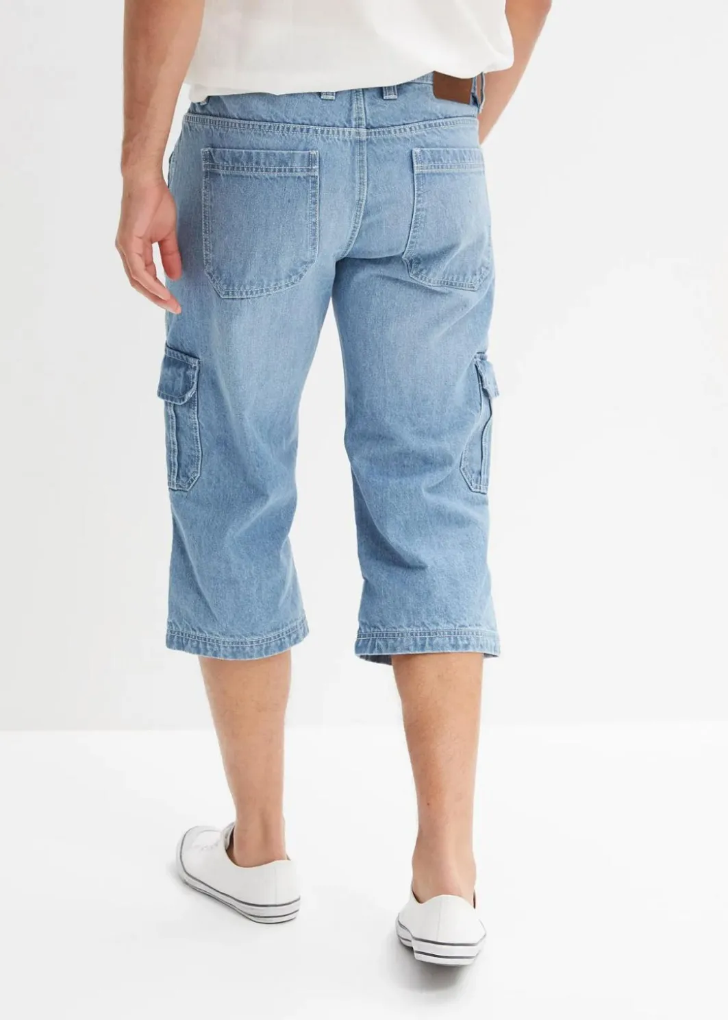 Best Regular Fit 3/4 Stretch-Cargojeans, Straight Herren Große Größen|Jeans