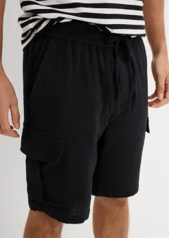 Herren bonprix Hosen|Shorts|Regular Fit Bermuda aus luftigem Musselin