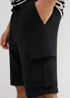Herren bonprix Hosen|Shorts|Regular Fit Bermuda aus luftigem Musselin