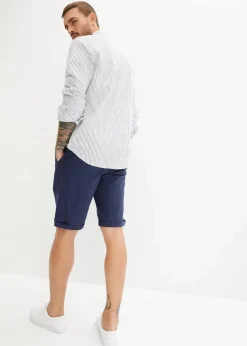 Best Regular Fit Bermuda aus luftigem Leinen-Mix Herren Hosen|Shorts