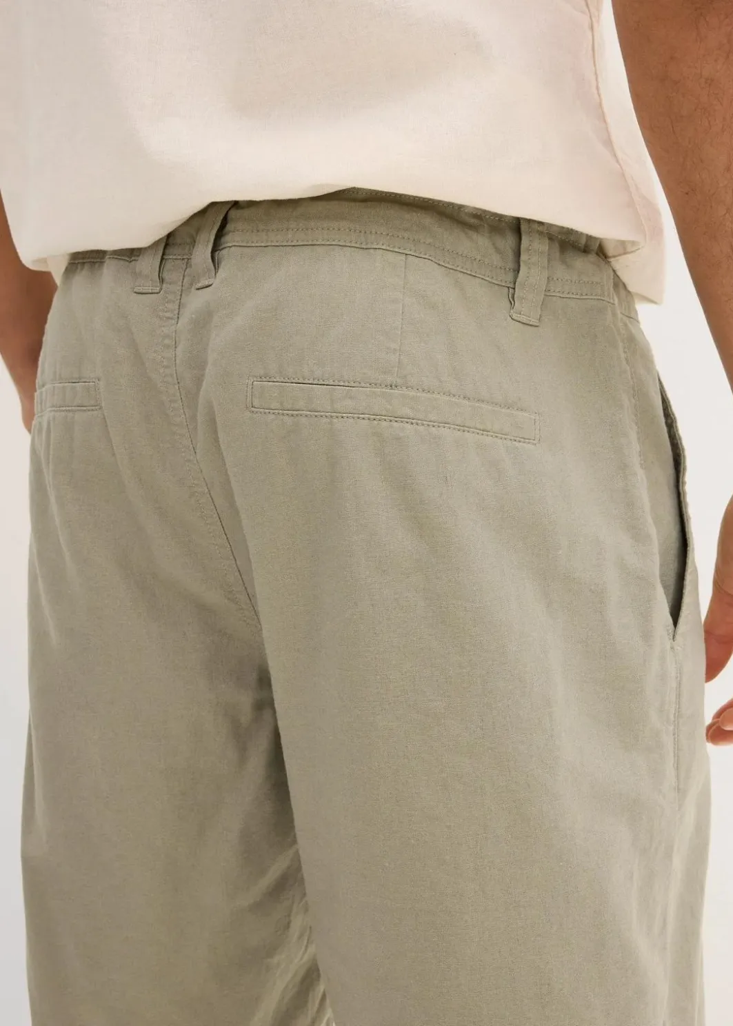 Clearance Regular Fit Bermuda aus luftigem Leinen-Mix Herren Große Größen|Shorts