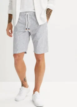 New Regular Fit Bermuda aus luftigem Leinen-Mix Herren Große Größen|Shorts