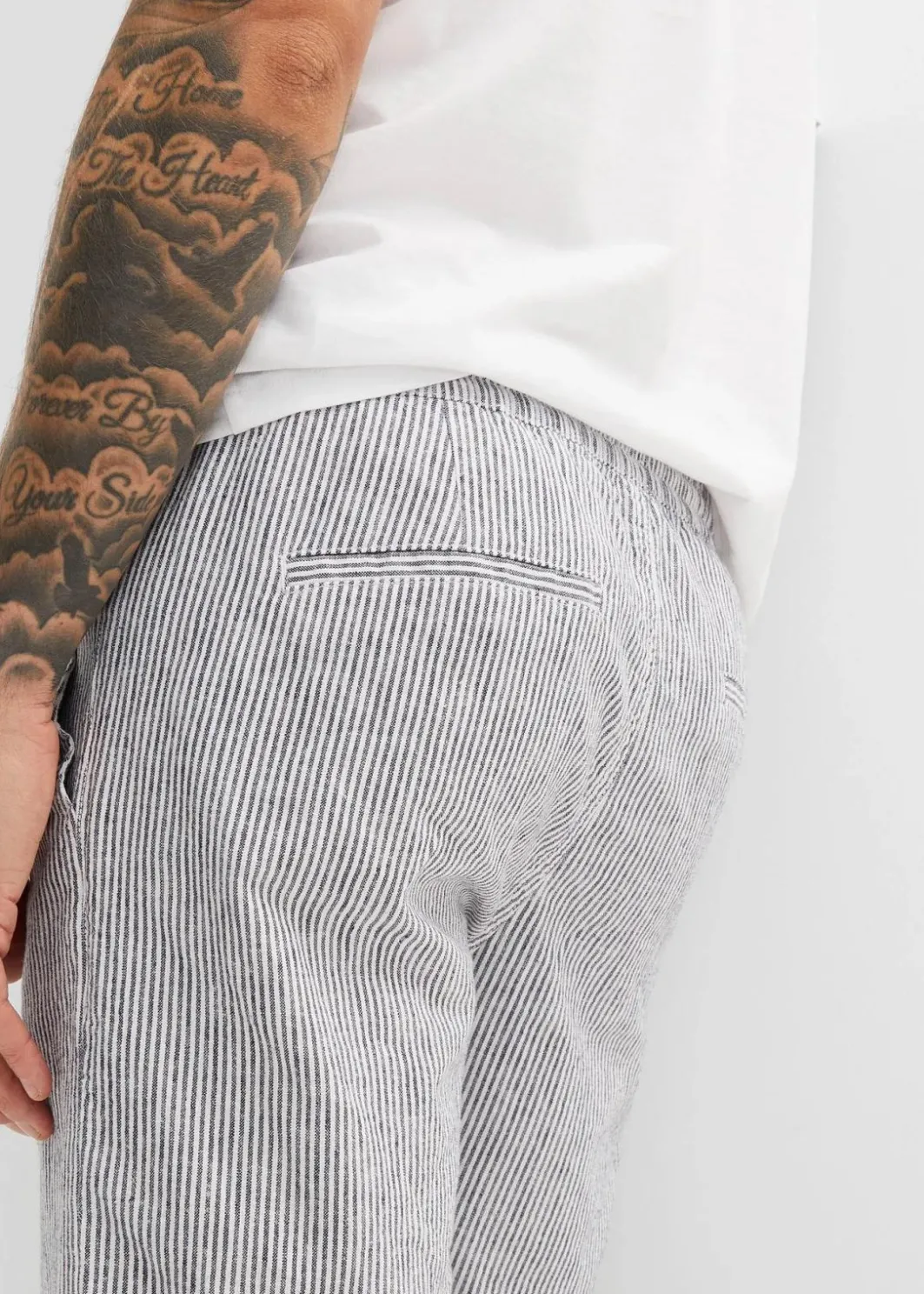 New Regular Fit Bermuda aus luftigem Leinen-Mix Herren Große Größen|Shorts