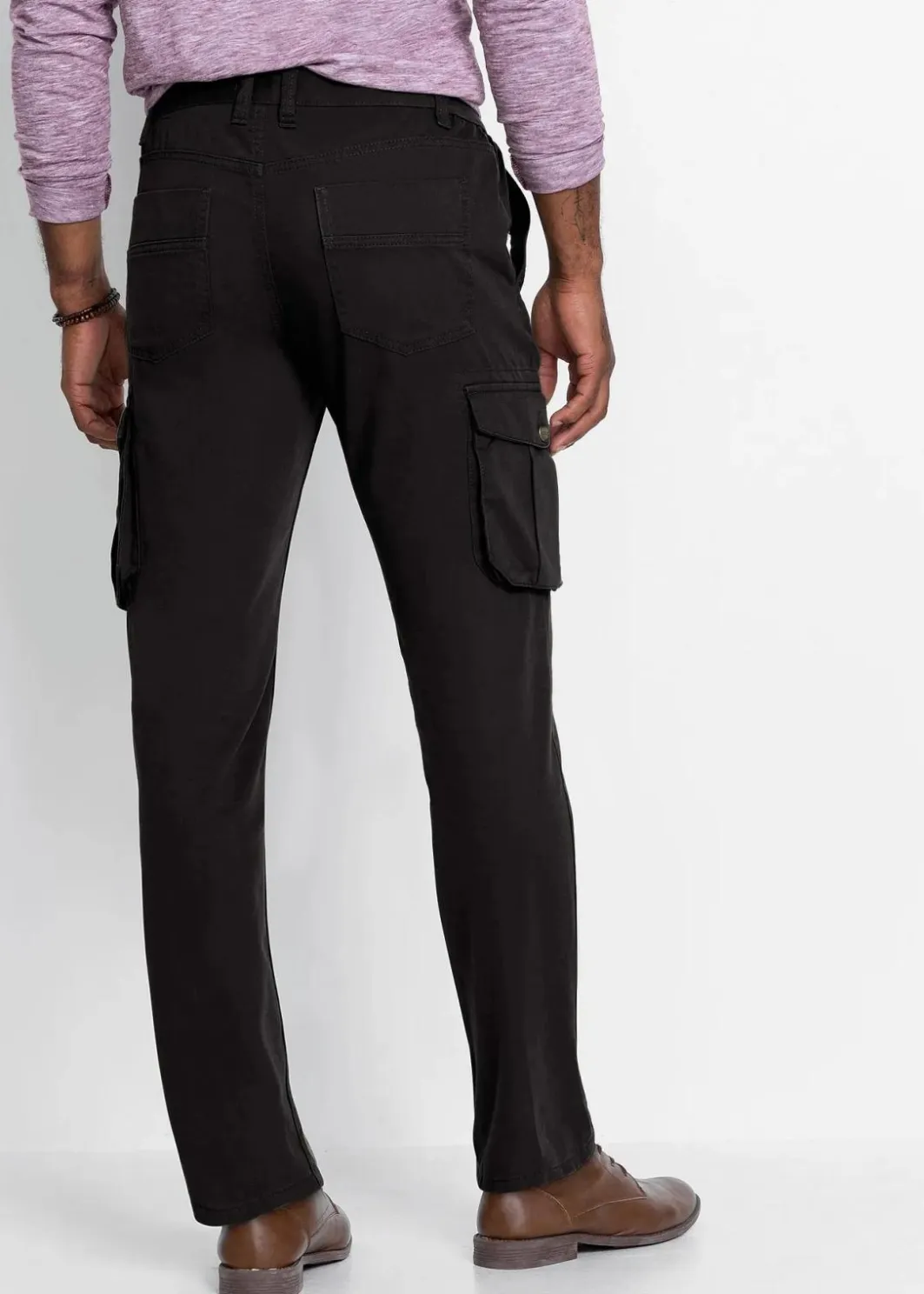 Regular Fit Cargohose aus reiner Baumwolle mit Komfortschnitt, Straight Herren Große Größen|Hosen