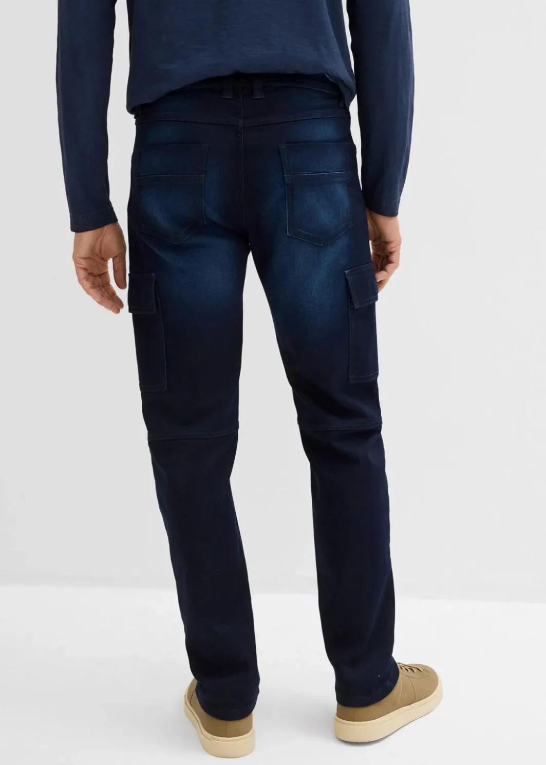 Herren bonprix Jeans|Sweat|Regular Fit Cargo-Jeans-Jogger mit Komfortbund, Straight