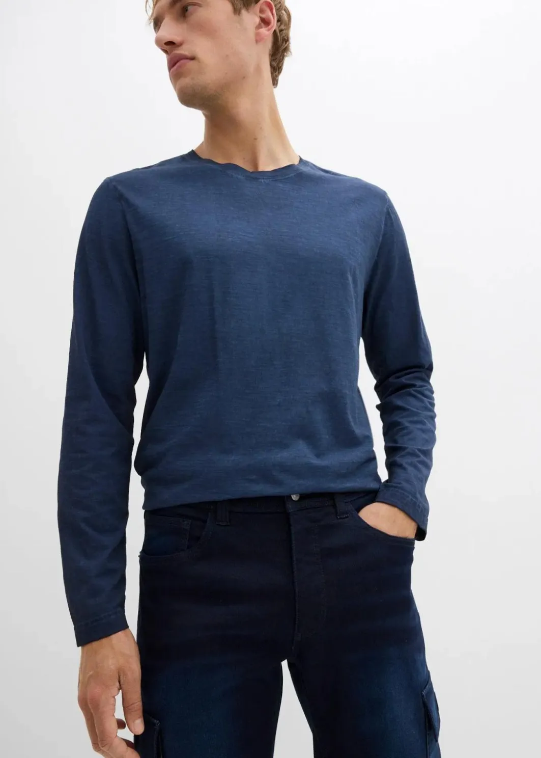 Herren bonprix Jeans|Sweat|Regular Fit Cargo-Jeans-Jogger mit Komfortbund, Straight