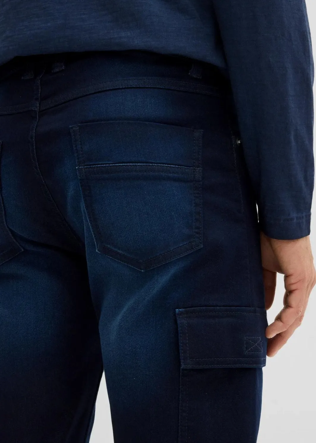 Herren bonprix Jeans|Sweat|Regular Fit Cargo-Jeans-Jogger mit Komfortbund, Straight