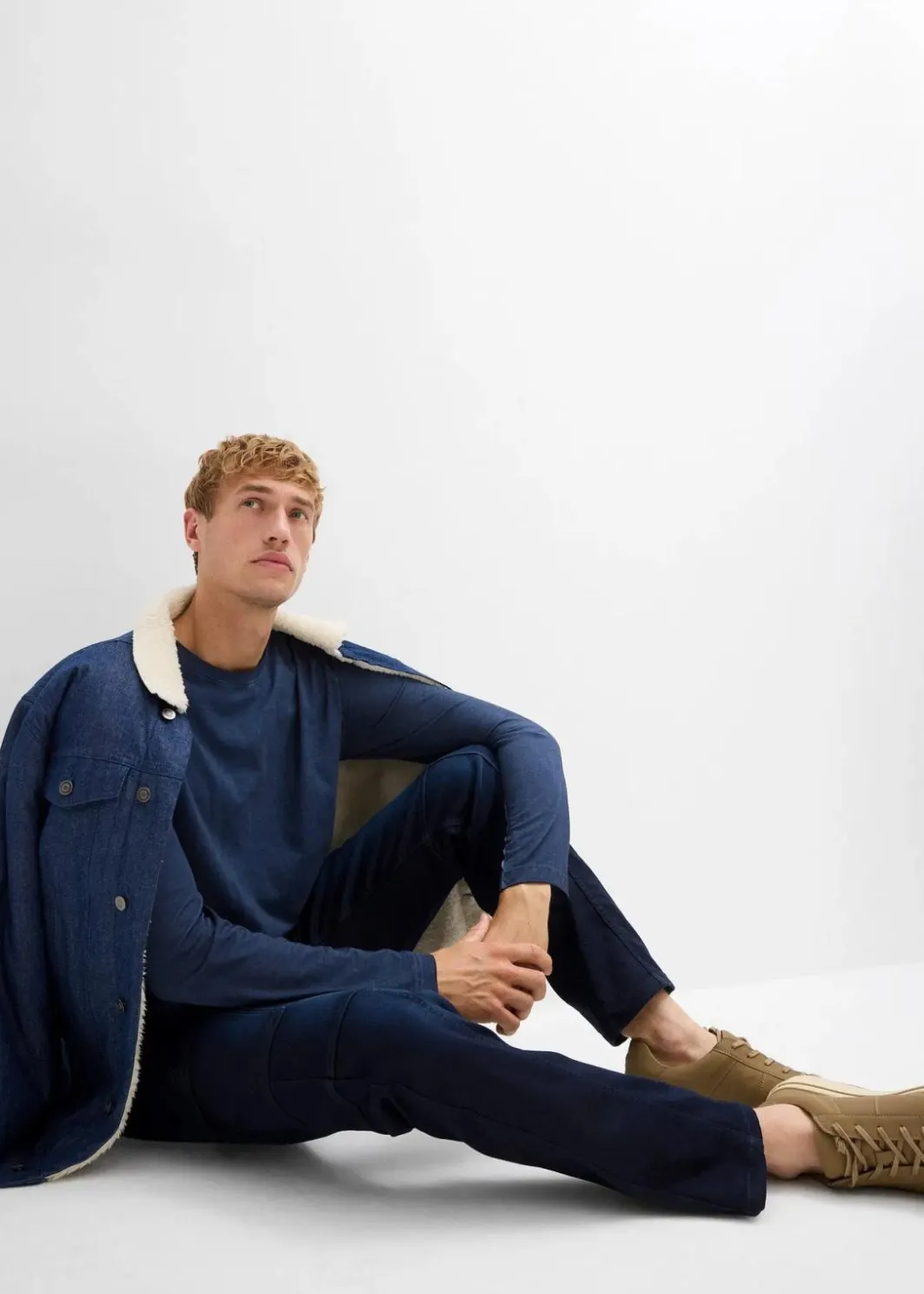 Herren bonprix Jeans|Sweat|Regular Fit Cargo-Jeans-Jogger mit Komfortbund, Straight