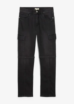 Herren bonprix Große Größen|Sweat|Regular Fit Cargo-Jeans-Jogger mit Komfortbund, Straight