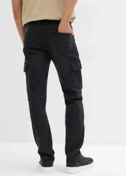 Herren bonprix Große Größen|Sweat|Regular Fit Cargo-Jeans-Jogger mit Komfortbund, Straight