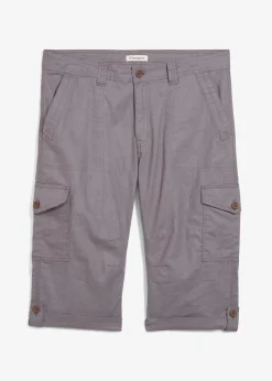 Herren bonprix Hosen|Shorts|Regular Fit Cargo-Long-Bermuda aus luftigem Leinen-Mix
