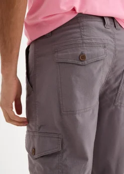 Herren bonprix Hosen|Shorts|Regular Fit Cargo-Long-Bermuda aus luftigem Leinen-Mix