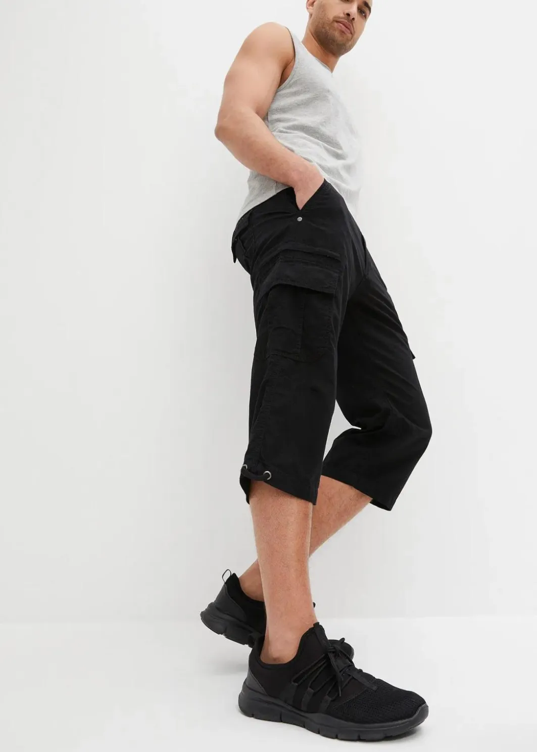 Best Regular Fit Cargo-Long-Bermuda aus reiner Baumwolle Herren Hosen|Outdoorbekleidung