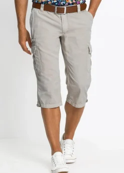 Best Regular Fit Cargo-Long-Bermuda aus reiner Baumwolle Herren Große Größen|Shorts