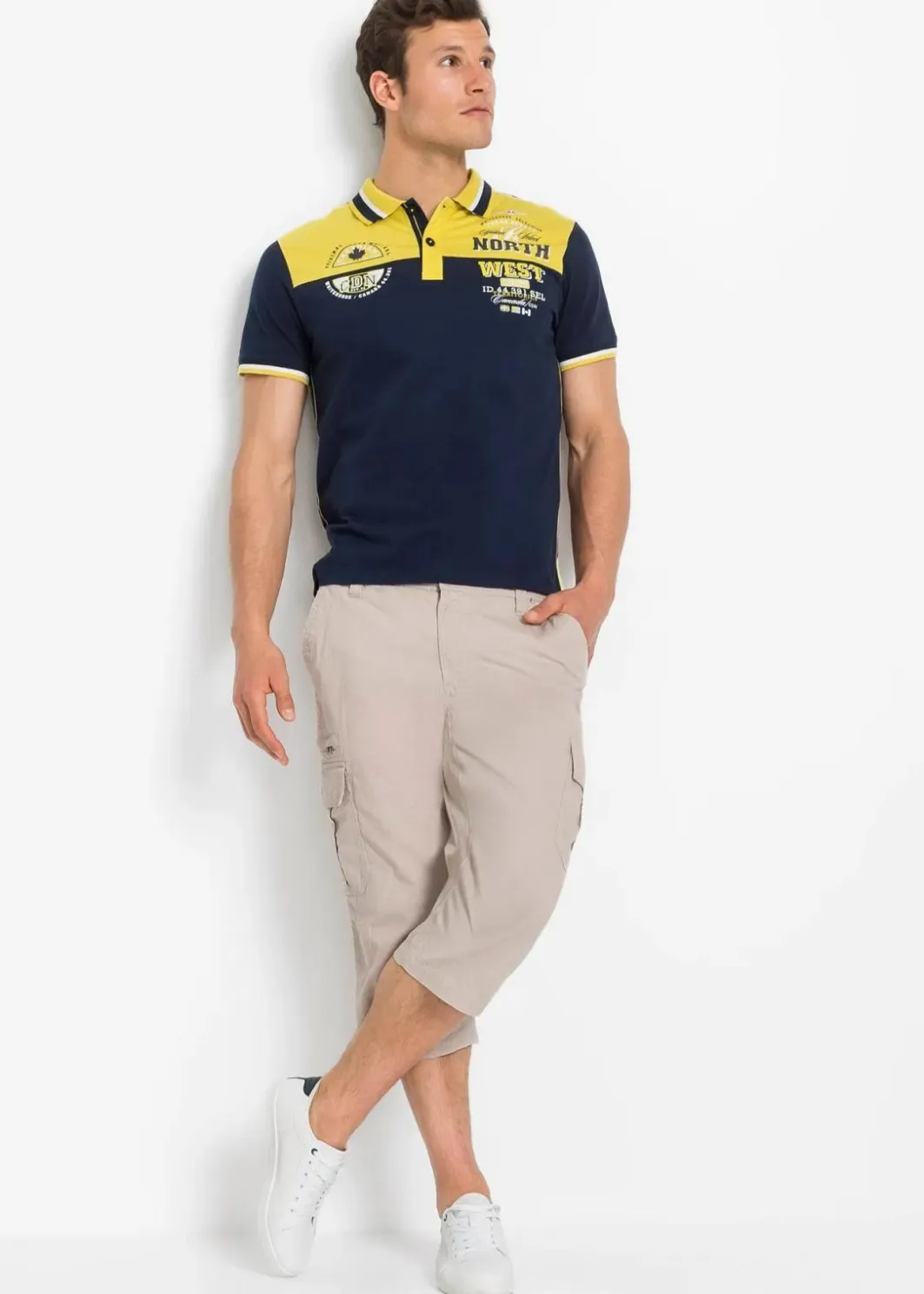 Best Regular Fit Cargo-Long-Bermuda aus reiner Baumwolle Herren Große Größen|Shorts