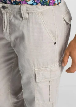 Best Regular Fit Cargo-Long-Bermuda aus reiner Baumwolle Herren Große Größen|Shorts