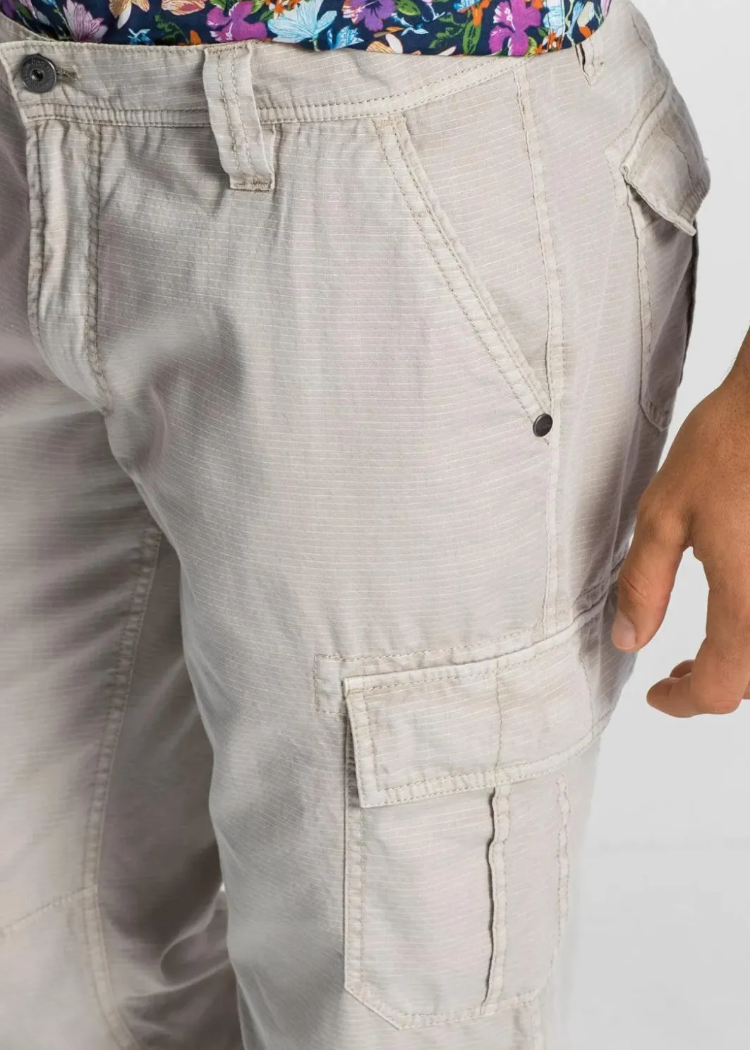 Best Regular Fit Cargo-Long-Bermuda aus reiner Baumwolle Herren Große Größen|Shorts