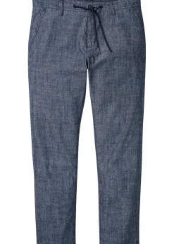 Herren bonprix Große Größen|Hosen|Regular Fit Chambray-Chinohose aus reiner Baumwolle, Straight