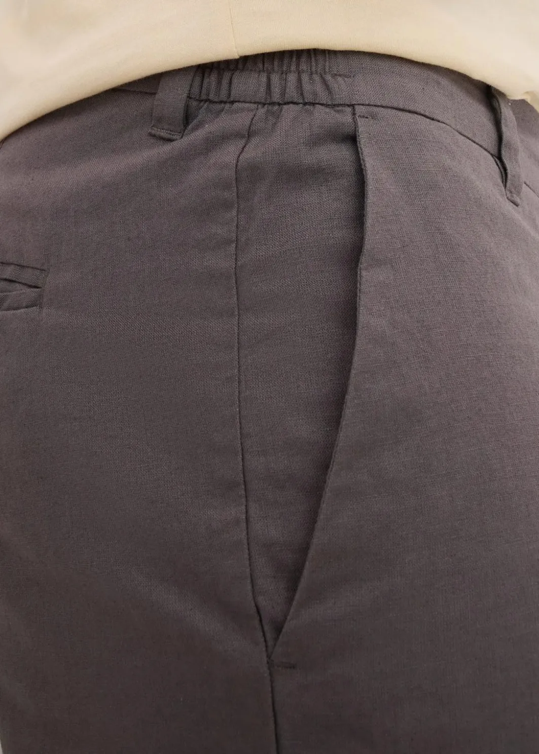 Outlet Regular Fit Chino-Bermuda aus luftigem Leinen-Mix Herren Große Größen|Shorts