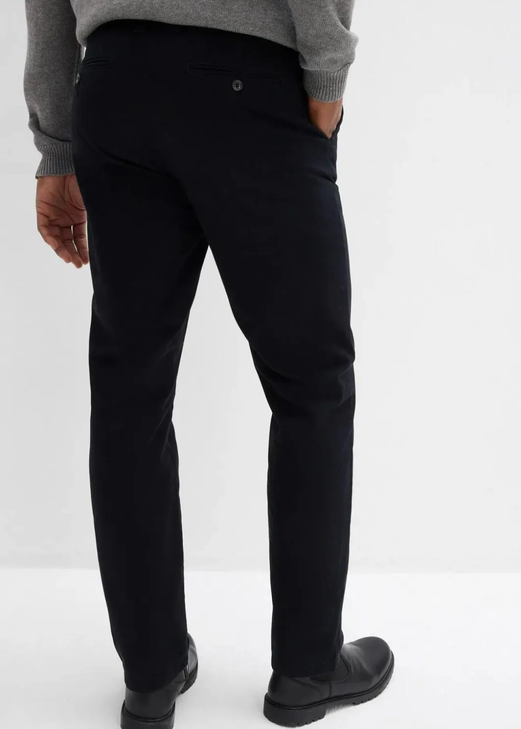 Herren bonprix Große Größen|Basics|Regular Fit Chinohose aus reiner Baumwolle, Straight