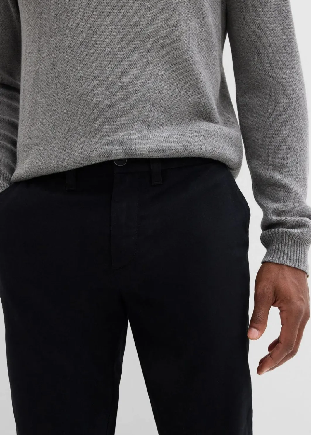 Herren bonprix Große Größen|Basics|Regular Fit Chinohose aus reiner Baumwolle, Straight