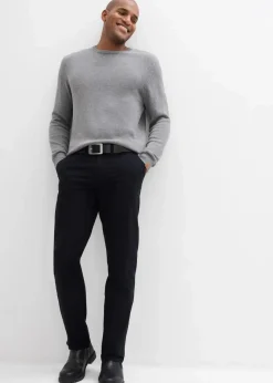 Herren bonprix Große Größen|Basics|Regular Fit Chinohose aus reiner Baumwolle, Straight