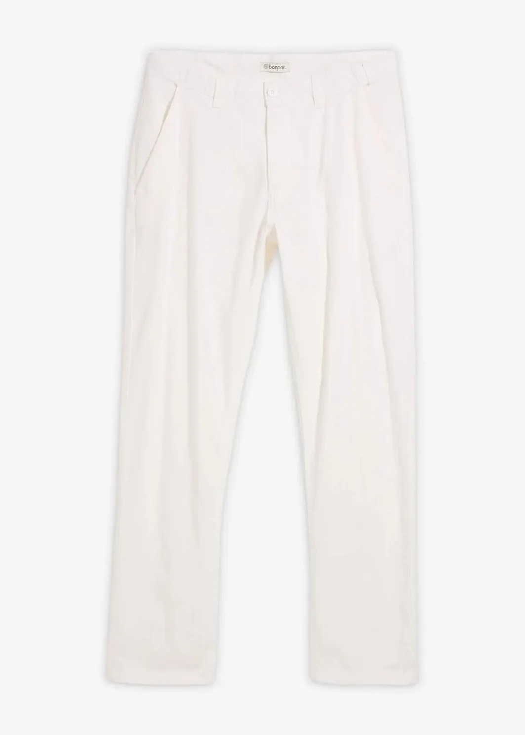 Herren bonprix Große Größen|Hosen|Regular Fit Chinohose aus reinem Leinen, Straight