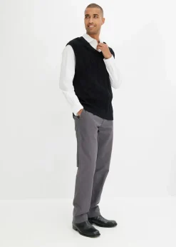 New Regular Fit Chinohose aus reiner Baumwolle, Straight Herren Hosen|Basics