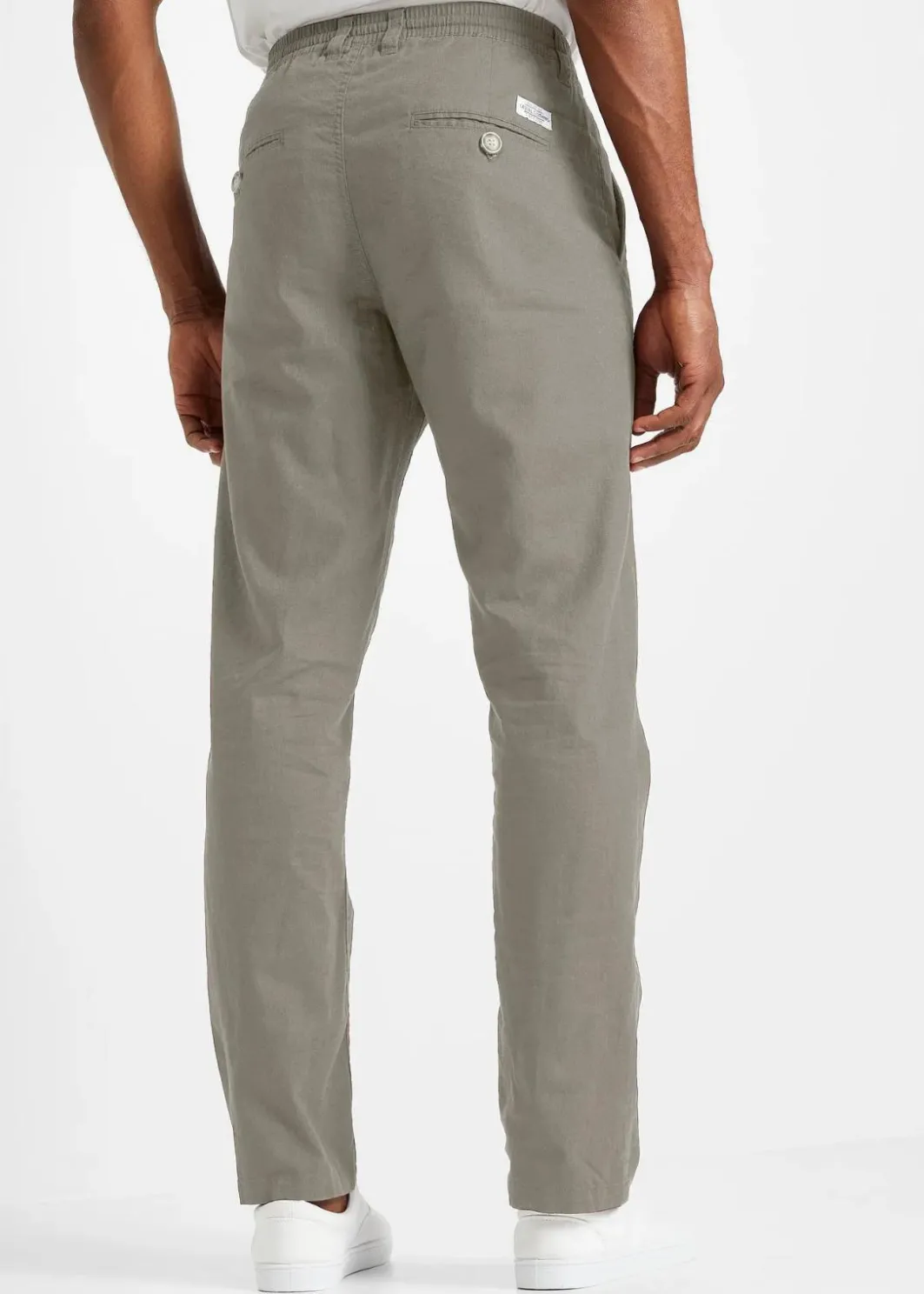 Herren bonprix Große Größen|Hosen|Regular Fit Chinohose aus luftigem Leinen-Mix, Straight